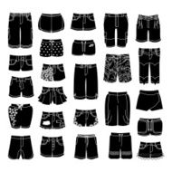 Set short male and female vector icons