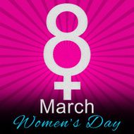 Womens Day - Pink Burst Background
