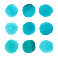 Set of watercolor dots N2