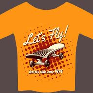 Tee with skateboard