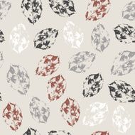 Seamless pattern with leaves on bright background