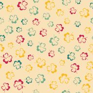 Abstract pattern with leaves on pale yellow background