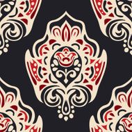 Luxury seamless vector damask floral design