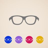 vector glasses icons
