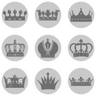 Vector Set of Royal Crown Icons N3
