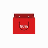 vector modern shopping icon on white background N6