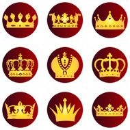 Vector Set of Royal Crown Icons N4