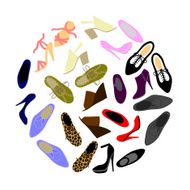 shoes in shape of circle