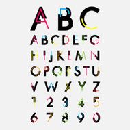 alphabetic fonts and numbers N29