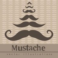 Mustaches vector illustrations background N2