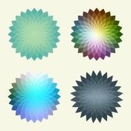 Abstract polygonal vector background that reminds a flower