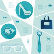 fashion flat infographic N108