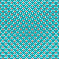 Romantic seamless pattern with hearts Beautiful vector illustration Background N6