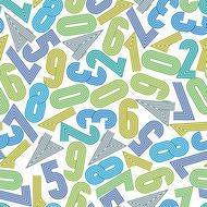 Seamless numbers background vector seamless pattern