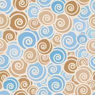 Funny trendy curls seamless pattern