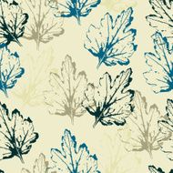 Pattern with leaves on light background N2