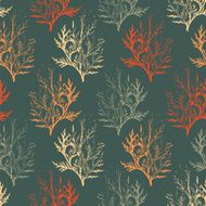 Pattern with leaves on dark background
