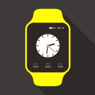 Fashion smart touchsreen watch flat vector N5