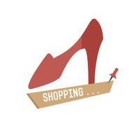 Shopping concept design retro design on white background
