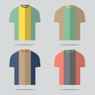 Flat Design T-Shirt Set Vector Illustration N15