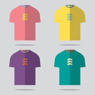 Flat Design T-Shirt Set Vector Illustration N16