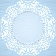 lace and pearl frame