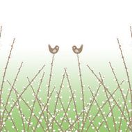 Spring Willow Twig and birds N2