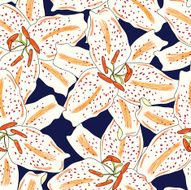 Lily flowers pattern