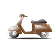 Vintage scooter vector