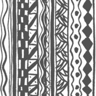 Abstract seamless ethnic pattern hand-painted