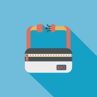 travel bag flat icon with long shadow N12