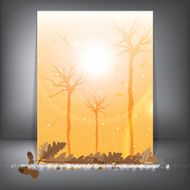 Vector background autumn and winter
