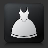 Black Square Button with Dress Icon N7