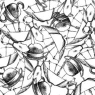 Sketch umbrella hat and tie N2