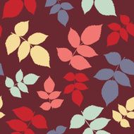Seamless pattern with leaves autumn leaf background Abstract template