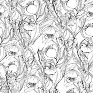artwork vector flower pattern N5