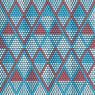 African beaded ornament Seamless vector pattern Hand-drawn N2