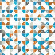 Seamless mosaic tiles pattern in retro style N2