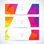 Abstract vector mosaic banners N53