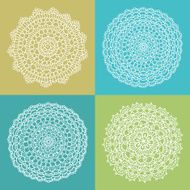 Set of lacy doilies