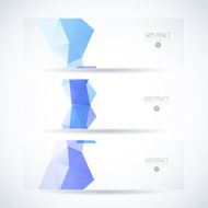Abstract vector mosaic banners N54