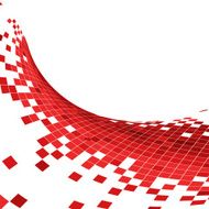 abstract red wave technology check pattern background N2