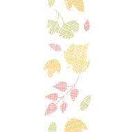 Abstract textile texture fall leaves vertical seamless pattern background