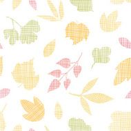 Abstract textile texture fall leaves seamless pattern background