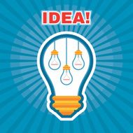 Creative Idea Illustration - Vector Graphic Concept Light Bulb