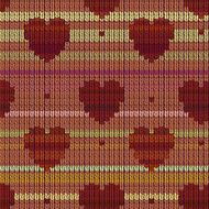 knitted background with hearts