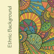 Vector hand draw ethnic background N2
