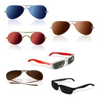 set of sunglasses isolated