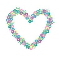 Heart made with flowers