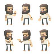 set of tattoo artist character in different poses N18